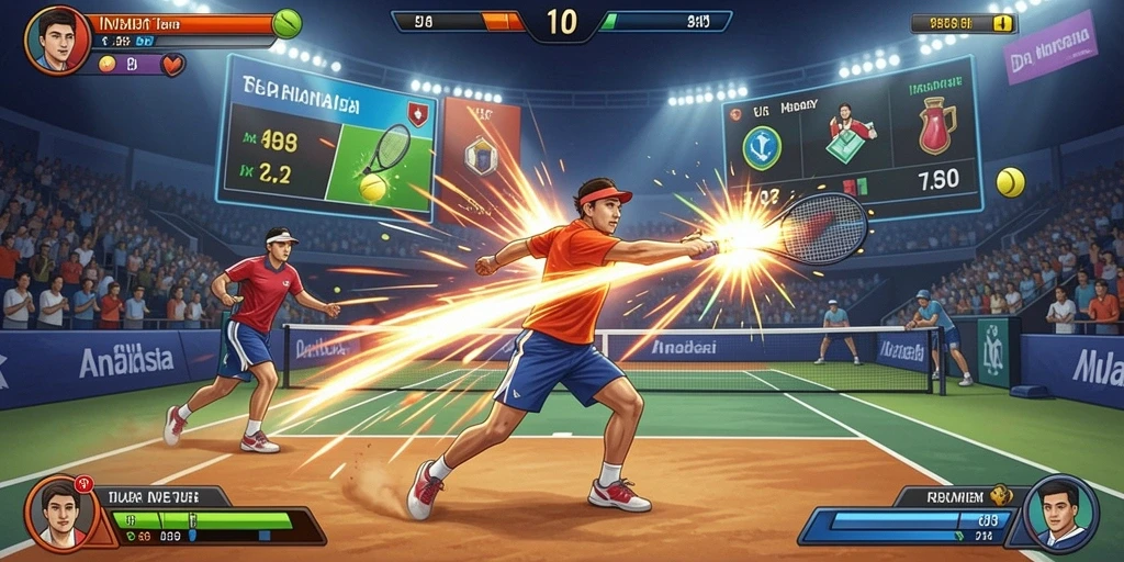 Tampilan utama game dengan karakter yang menawan.
