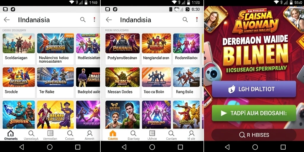 Tampilan awal game yang menarik dan intuitif.