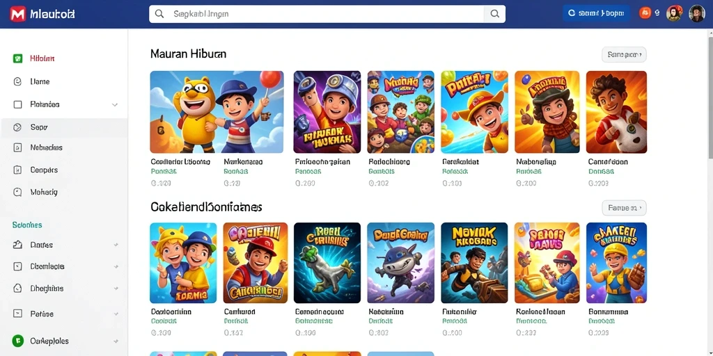 Tampilan utama aplikasi DANAGAME yang menarik.