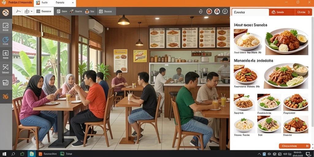 Screenshot menunjukkan karakter utama menjelajahi hutan rimba.