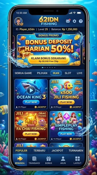 Galeri pratinjau visual 62idn build APK resmi terbaru